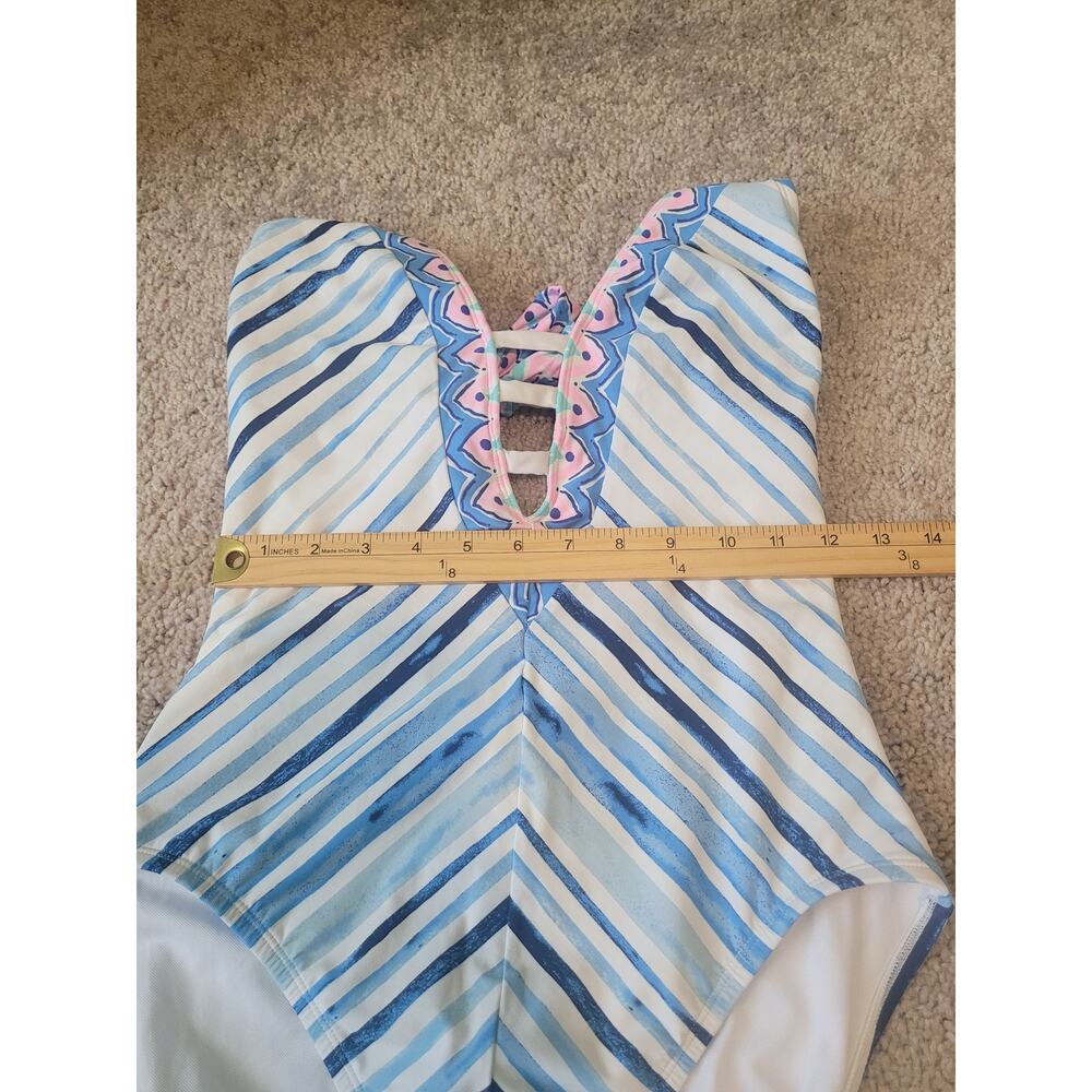 Lilly Pulitzer Loraline One Piece Swimsuit 6 Seaside Vibes Stripe EUC - Picture 10 of 14